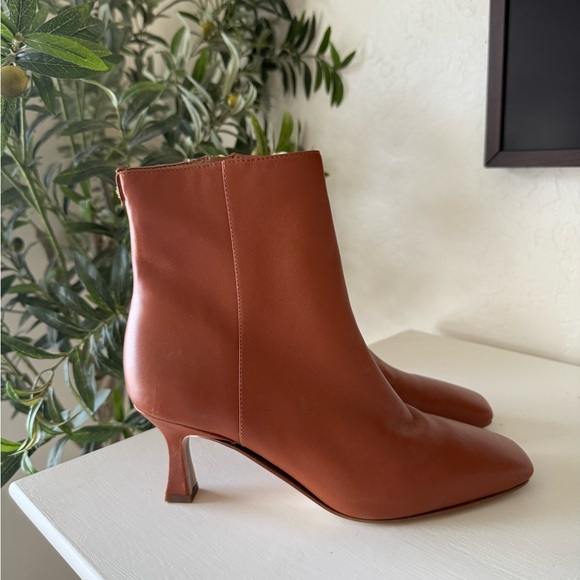 Sam Edelman Shoes - Sam Edelman Women's Leather Almond Toe Ankle Boot in Cognac Brown